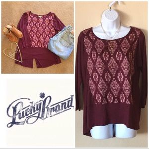 NWT Lucky Brand Boho Long Top